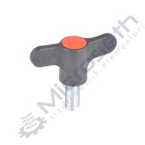 4001 - 060 x M10 x 025 - T KELEBEK CİVATALI TURUNCU KAPAKLI