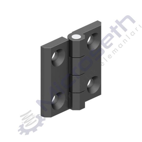 1900 - 060 x 060 - SİYAH BOYALI YAPRAK MENTEŞE ZAMAK METAL