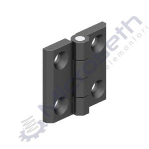 1900 - 060 x 060 - SİYAH BOYALI YAPRAK MENTEŞE ZAMAK METAL
