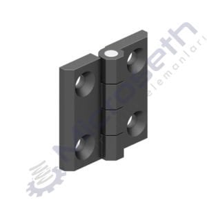 1900 - 060 x 060 - SİYAH BOYALI YAPRAK MENTEŞE ZAMAK METAL