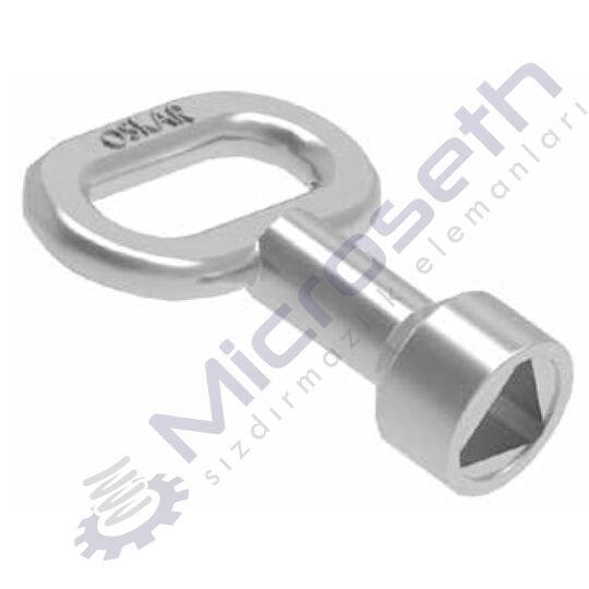 203-1.K5.1-ÜÇGEN - KROM KAPLI ANAHTAR 9MM KÜÇÜK BOY