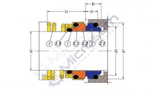 MC8-W-020 - SİC / TC / FKM (VİTON) Q2U1VFF - MEKANİK SALMASTRA
